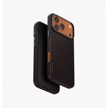 UNIQ Keva EDGE Dėklas, skirtas iPhone 17 Pro Max MagClick Įkrovimui Oranžinė