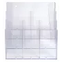 Exacompta Office Variable Compartment Brochure Holder, 6 Adjustable Compartments, Transparent, DIN A4