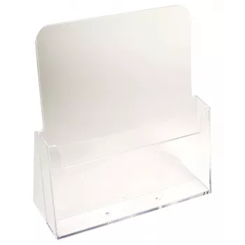 Exacompta A4 stalinis lankstinukų stovas su 1 kišene, polistirenas, skaidrus, 85 x 235 x 247 mm (74058D)