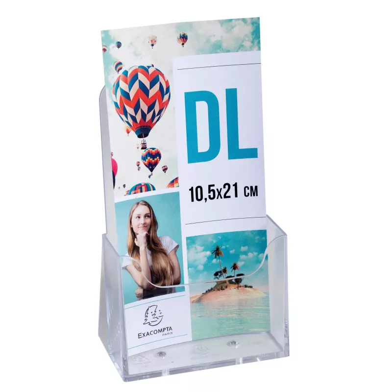 Exacompta 73058D Dokumentų dėklas - Polistirenas - Skaidrus - DL - 65 x 115 x 182 mm