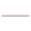 ARISTO Trikampis mastelinis liniuotė D profilis balta 30 cm (AR23703EB)