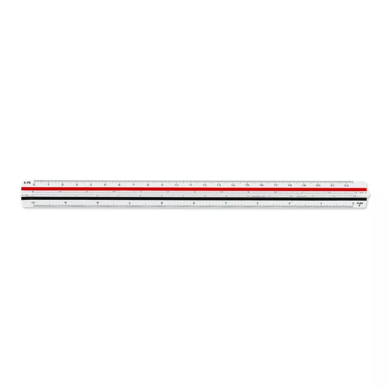 ARISTO Trikampis mastelinis liniuotė D profilis balta 30 cm (AR23703EB)