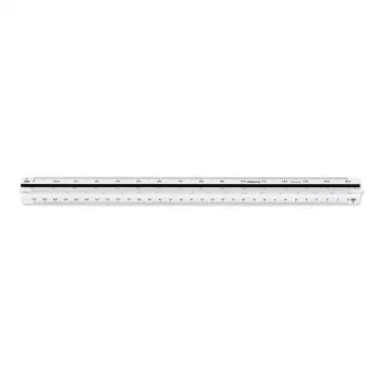 ARISTO Trikampė mastelinė liniuotė Type B, balta, 30 cm, 6 mastelių (AR23704EB)