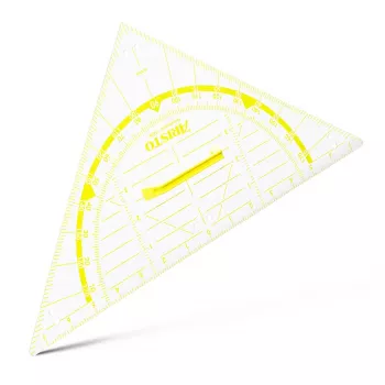 ARISTO Geodreieck 2 80 cm permatomas Plexiglas braižybos trikampis