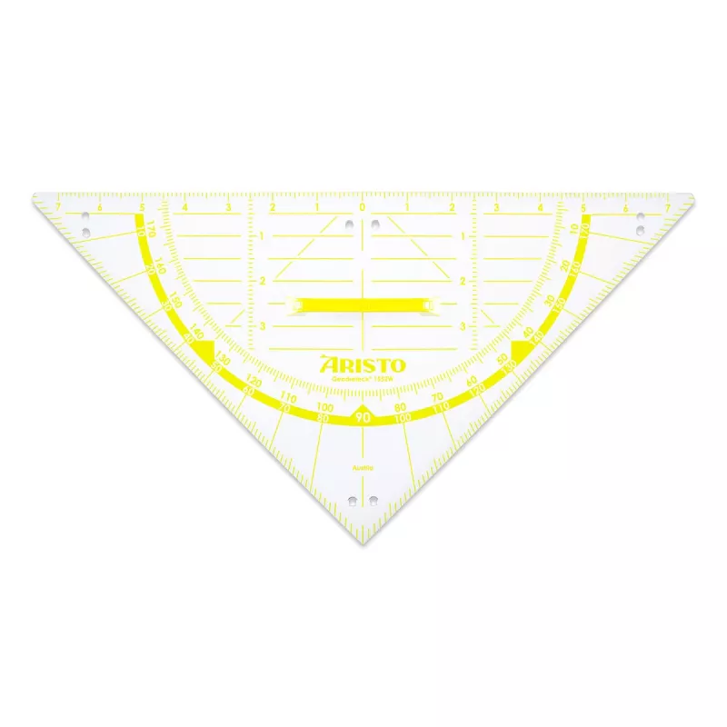 ARISTO Geodreieck 2 80 cm permatomas Plexiglas braižybos trikampis