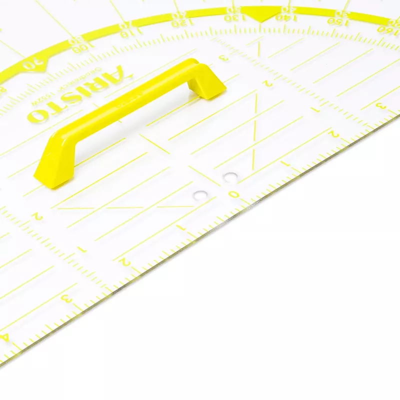 ARISTO Geodreieck 2 80 cm permatomas Plexiglas braižybos trikampis