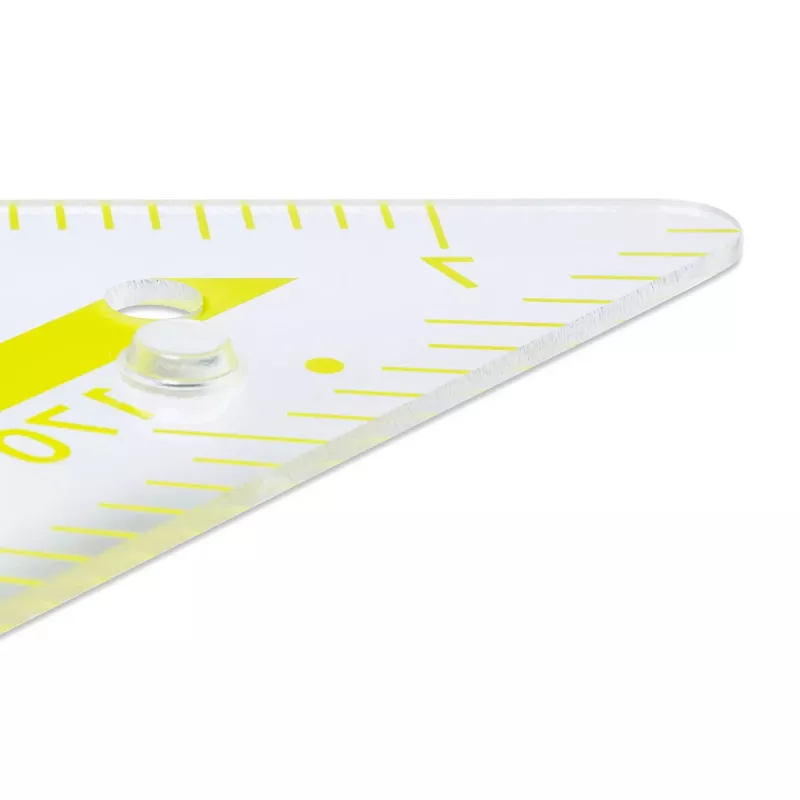 ARISTO mokyklinės lentos TZ trikampis, 80 cm, su rankena, skaidrus plastikas (AR1650W)