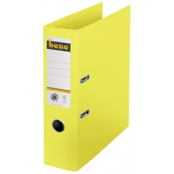 Bene No.1 Lever Arch File Yellow Cardboard 8.0 cm DIN A4
