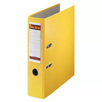 Bene 291400GE Lever Arch File A4 Geltonas 80 mm Stuburas 600 Lapų Medžio Drožlių Plokštės/Popieriaus/Plastiko Laminuotas Kartonas