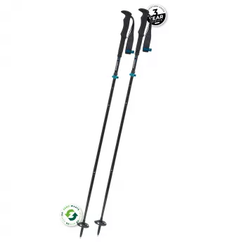 Komperdell FX L Carb Vario Approach sudedamos trekingo lazdos, 4 dalių aliuminis 7075-T6 ir anglies pluoštas, FX Lite sulankstymo mechanizmas, Powerlock 3.0