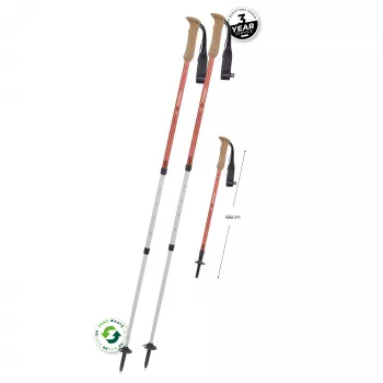 Komperdell Highlander Zero Trekking Poles - Burnt Orange (Pair)
