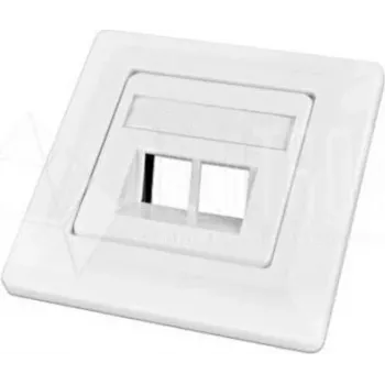 Wirewin Keystone Empty Housing for 2 Modules, Flush-Mount, Switch Program Compatible, RAL9010 Pure White