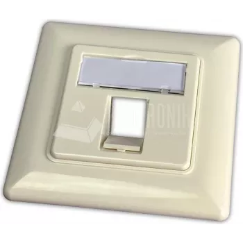 “Wirewin Keystone Outlet Box for 1 Module, Flush-mount, Switch Program Compatible, RAL9010 Pure White (WKS OUTLET 1)”
