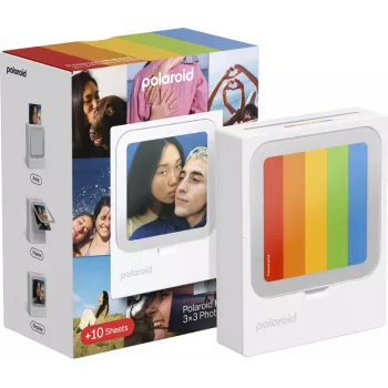 Polaroid Hi-Print 3x3 nešiojamasis Bluetooth nuotraukų spausdintuvas su 10 lapų kasetė