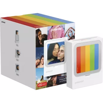 Polaroid Hi-Print 3x3 nešiojamasis Bluetooth nuotraukų spausdintuvas + 60 lapų