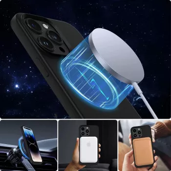 Tech-Proteckt Silicone MagSafe iPhone 15 Case Matte Black