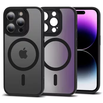 TECH-PROTECT MAGMAT CAM+ MagSafe Dėklas, skirtas Apple iPhone 15 Pro, Matine Juoda