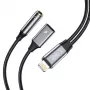 Laido adapteris TECH-PROTECT ULTRABOOST, Lightning į 3,5 mm mini Jack ir Lightning, juodas