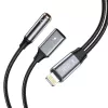 Laido adapteris TECH-PROTECT ULTRABOOST, Lightning į 3,5 mm mini Jack ir Lightning, juodas
