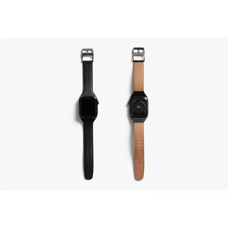 Bellroy Classic Leather Band for Apple Watch, Black, 44mm, 45mm, 42mm (Series 1/2/3), 49mm, 46mm