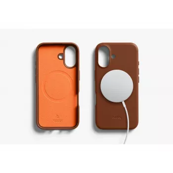 Bellroy Leather Case for iPhone 16, Brown