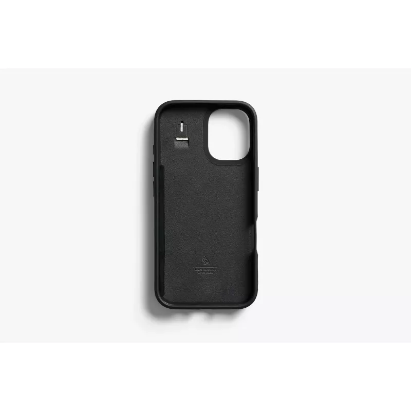 Bellroy Leather Card Case for iPhone 16, juoda