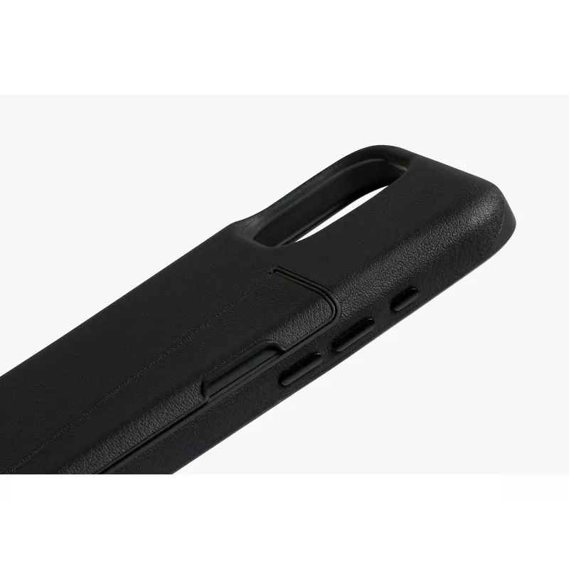 Bellroy Leather Card Case for iPhone 16, juoda