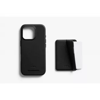 Bellroy Odinis Dėklas su Magnetine Pinigine, skirta iPhone 16 Pro, Juoda