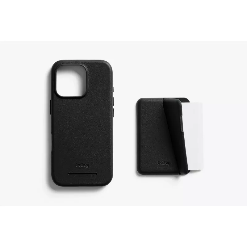 Bellroy Odinis Dėklas su Magnetine Pinigine, skirta iPhone 16 Pro, Juoda