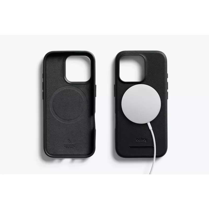 Bellroy Odinis Dėklas su Magnetine Pinigine, skirta iPhone 16 Pro, Juoda