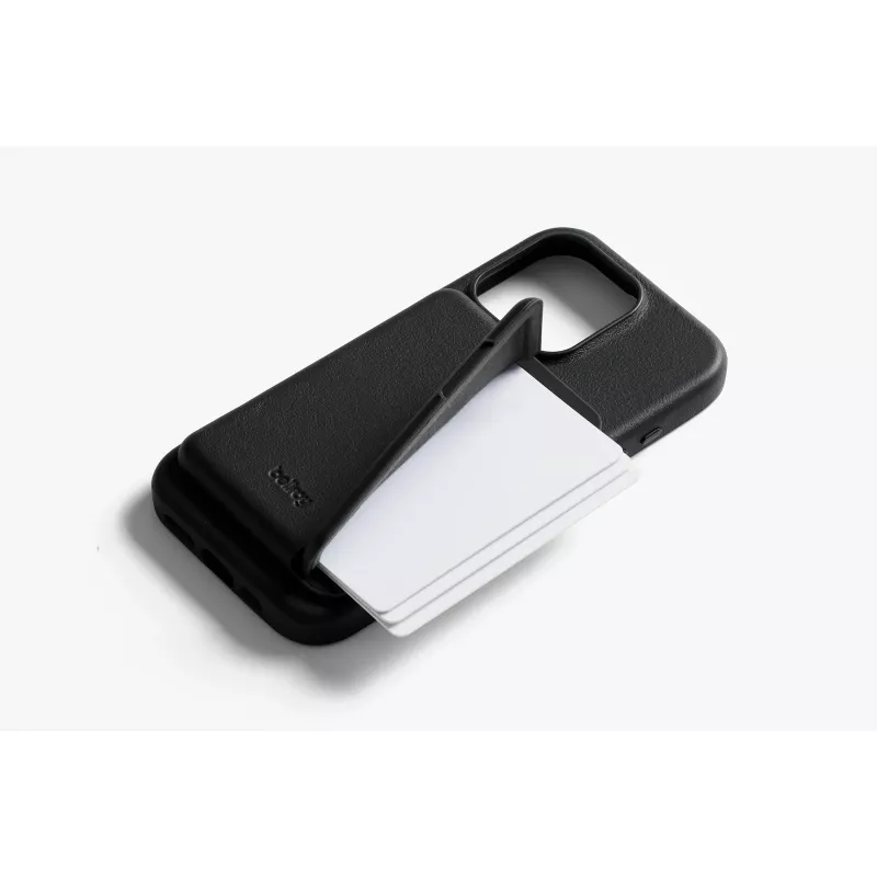 Bellroy Odinis Dėklas su Magnetine Pinigine, skirta iPhone 16 Pro, Juoda