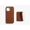 Bellroy Leather Case with Magnetic Wallet, skirtas iPhone 16 Pro Max, ruda