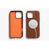 Bellroy Leather Case with Magnetic Wallet, skirtas iPhone 16 Pro Max, ruda