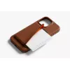 Bellroy Leather Case with Magnetic Wallet, skirtas iPhone 16 Pro Max, ruda