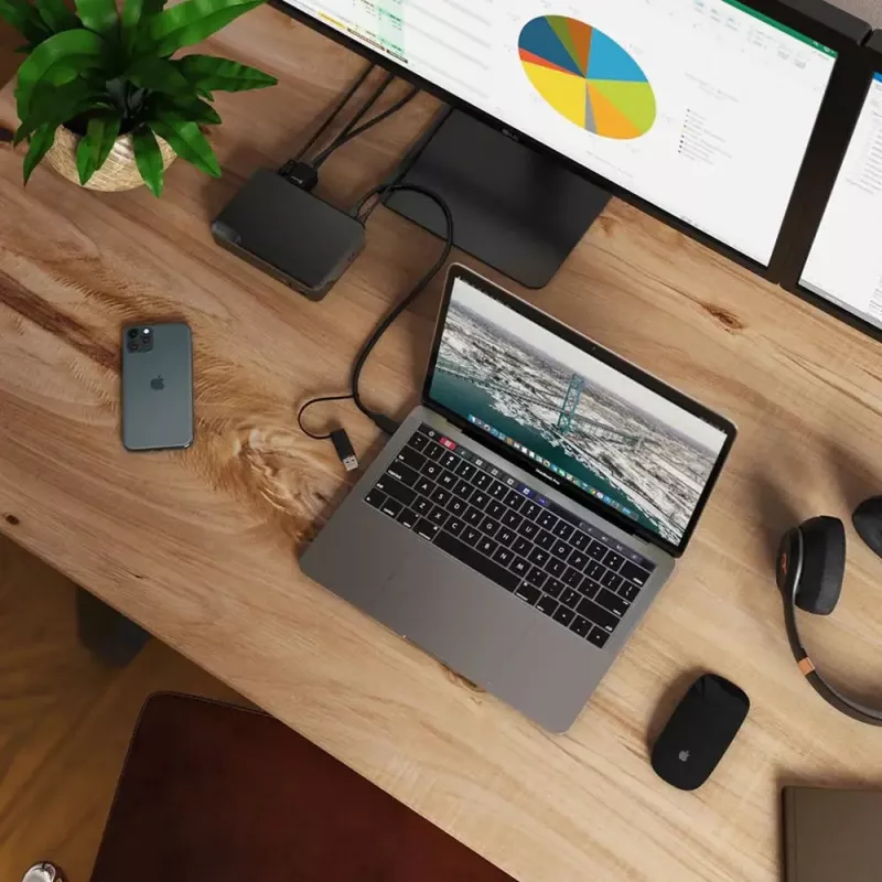 ALOGIC Universal Twin HD Docking Station - USB-C and USB-A - Juoda