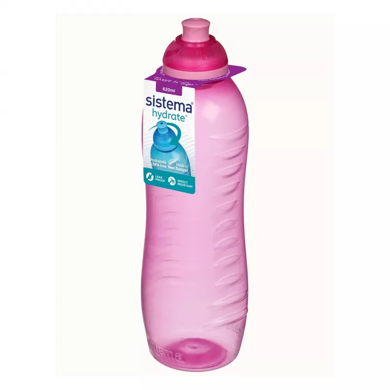 Sistema Plastics Twist 'n' Sip Squeeze Water Bottle 620ml