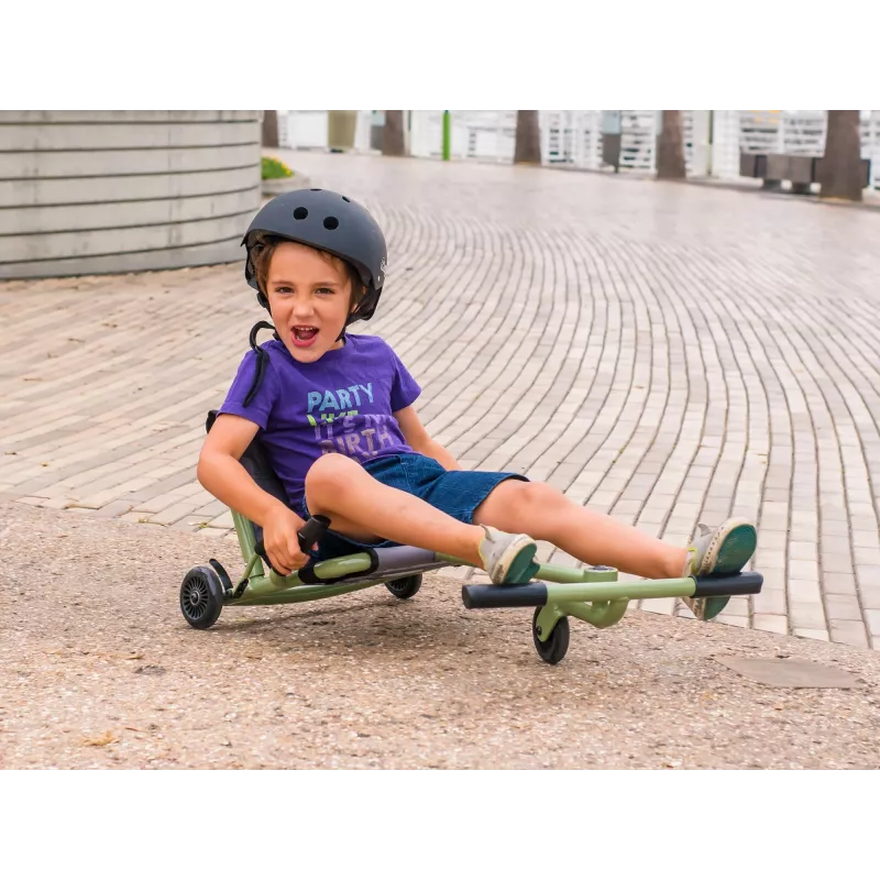EzyRoller Classic Foot-Powered Go-Kart for Kids 3-12 Years Red