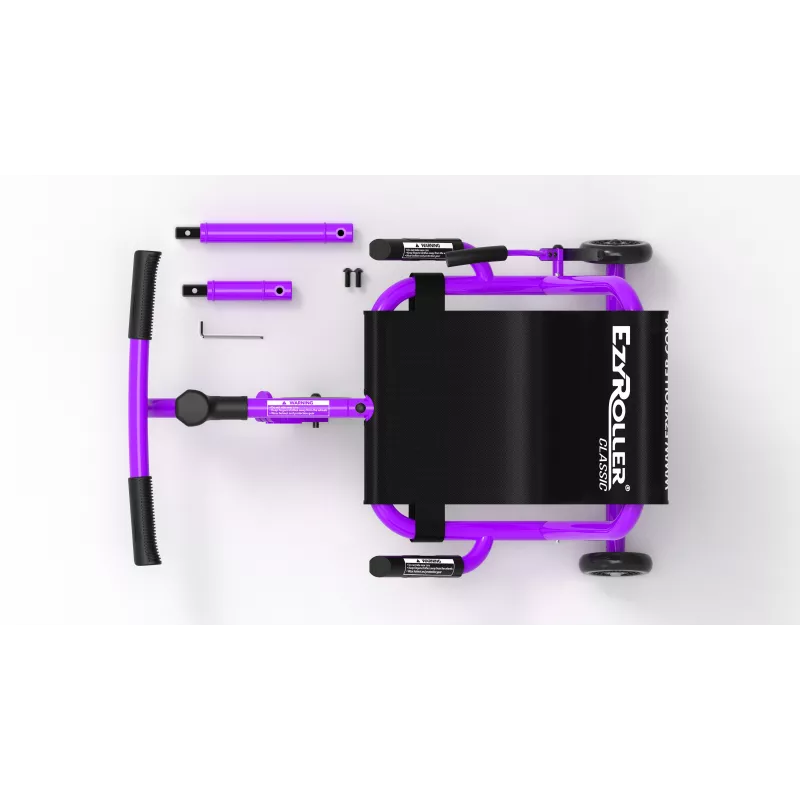 EzyRoller Classic Leg-Powered Go-Kart for Kids 3-12 Years Purple