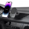 TECH-PROTECT MM15W-V1 Magnetinis MagSafe laikiklis ant prietaisų skydelio ir ventiliacijos grotelių su belaidžiu įkrovikliu 15W juodas