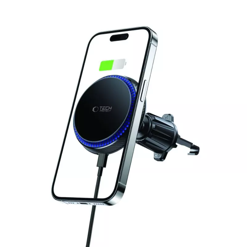TECH-PROTECT MM15W-V4 Magnetic MagSafe Vent Car Mount Wireless Charger 15W Black