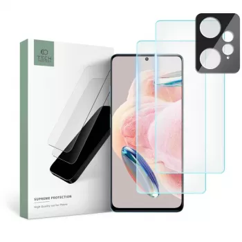 TECH-PROTECT Grūdinto stiklo + kameros lęšio apsaugos rinkinys Supreme, skirtas „Xiaomi Redmi Note 12 LTE“