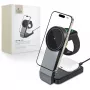 TECH-PROTECT QI15W-A28 3IN1 Magnetic MagSafe Wireless Charger Black