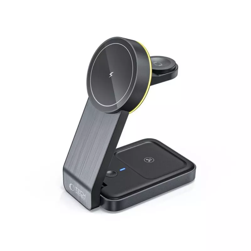 TECH-PROTECT QI15W-A28 3IN1 Magnetic MagSafe Wireless Charger Black