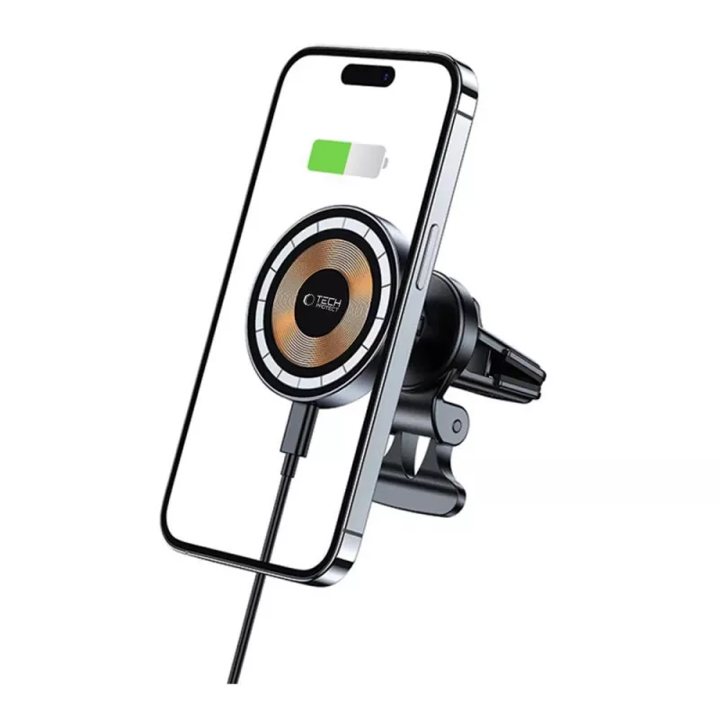 TECH-PROTECT MM15W-V5 Magnetic MagSafe Vent Car Mount Wireless Charger 15W Black
