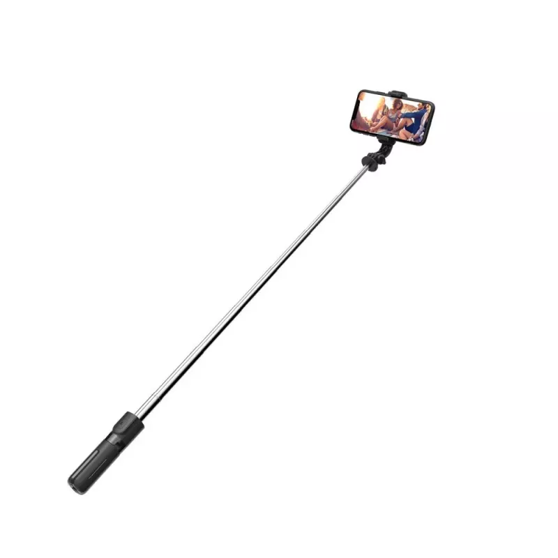 Tech-Protect L02S Selfie Stick Tripod su Bluetooth nuotolinio valdymo pulteliu, juodas