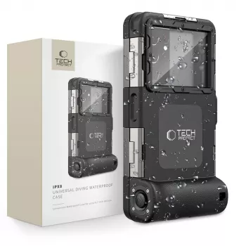 TECH-PROTECT IPX8 Universal Diving Waterproof Case Black