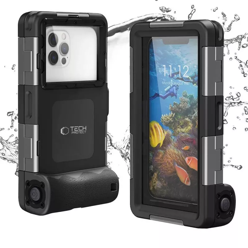 TECH-PROTECT IPX8 Universal Diving Waterproof Case Black