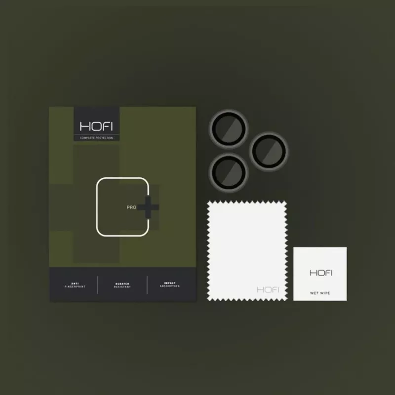 HOFI CamRing Pro+ fotoaparato objektyvo apsauga, skirta iPhone 14 Pro / 14 Pro Max, juoda