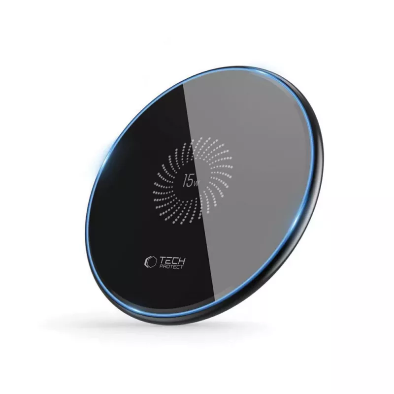 TECH-PROTECT QI15W-C1 belaidis įkroviklis 15W juodas
