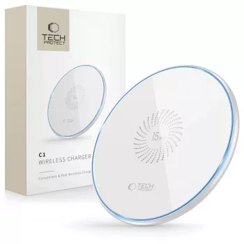TECH-PROTECT QI15W-C1 belaidis įkroviklis 15W baltas